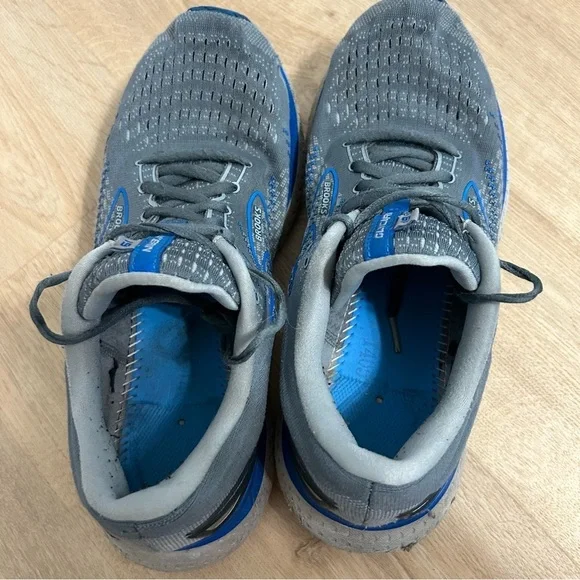 Brooks Glycerin 19 Gray Blue Athletic Running Shoes Sneakers Men’s Size 10 - Picture 8 of 8